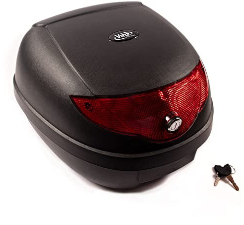 Vinz Torino Topcase | Motorradkoffer Rollerkoffer | 24 Liter Koffer für Motorrad und Roller | Top Box Top Case mit 2 Schlüsseln
