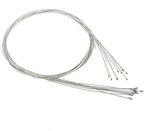 Bike Derailleur Cable, 10 Pcs 2m / 6.56 Feet Bicycle Derailleur Cable Bike Brake Cable Inner Gear Wire Shift Cable Bike Gear Parts for Mountain Bike, Road Bike, Folding Bike