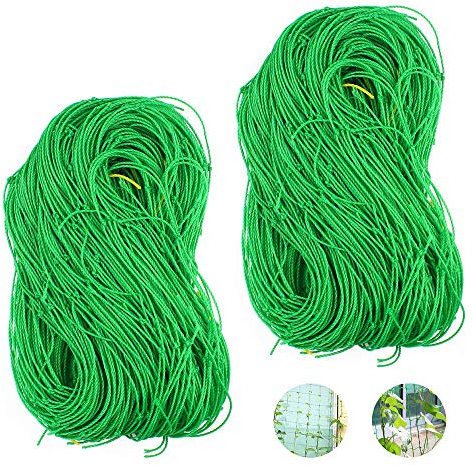 2 Piezas Red Trepadora de Plantas Malla para Plantas Trepadoras Red de Escalada para Plantas con Malla Grande de 1.8 x 3.6m Red de Escalada con Plantas para Pepinos Tomates Flores(Verde)