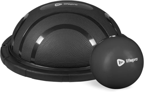 LifePro Halber Gymnastikball - Balance Trainer, 200 kg, beidseitig | Halb-Balance-Ball für Ganzkörpertraining, Rumpfstärkung und Fitness-Routinen zu Hause. Inklusive Pilatesball