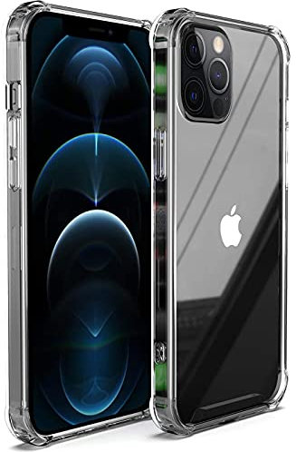 Verco Handyhülle für iPhone 12 Pro Max Case [6.7 Zoll], Anti Shock Schutzhülle für iPhone 12 Pro Max Hülle Transparent [Robuste Flexibles Silikon] - Clear
