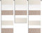 Experience by Omega 3er Set Miniflächen 4er Set Scheibengardine Küchengardine Tunnelzug Bistrogardine Größe 3 x 30 x 80/60/80 cm, Farbe 2280 13 - Weiß/Beige