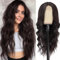 Perücke Braun Lang Lockige für Frauen Damen Natürlich Synthetische Haar für die Tägliche Party Kostüm Locken Perücken Small Lace Front Wig 019BN