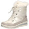 CAPRICE Damen Winterstiefeletten zum Schnüren Airmotion Fell mit Reißverschluss Weite G Vegan, Elfenbein (Pearl Comb 1), 37 EU