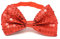 Cadoline Rote Herren-Fliege aus Polyester mit Pailletten, 19 x 6 cm