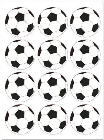LABELS4U Football Stickers 25mm Diameter, 5 Sheets with 12 Stickers (60 Stickers)