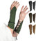 Wikinger Armschienen Mittelalter Renaissance Kunstleder Arm Rüstung Ritter Bracer LARP Halloween Cosplay Kostüm (Grün)
