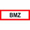 Indigos UG - Schild Brandschutz BMZ - 42,00 cm x 14,80 cm - Warnung - Sicherheit - Hotel, Firma, Haus - Aluverbundplatte 3mm - Hinweisschild - Warnschild