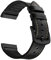 Abanen Armbanduhr für Fitbit Versa 4/Sense 2, echtes Leder, Silikon, Hybrid-Armband für Herren mit Edelstahl-Verschluss für Fitbit Sense 2, Schwarz