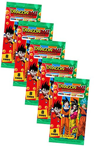 Panini Dragon Ball Karten Serie 2 - Universal Collection Trading Cards - Sammelkarten - 5 Booster