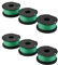 Lot de 6 bobines de fil pour débroussailleuse pour Black & Decker GL7033 GL8033 GL9035