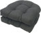 Lot de 2 Coussins de siège touffetés d'intérieur et d'extérieur, Coussins de Rechange en Forme de U de 18,9 x 18,9 pour siège de Chaise en Osier, Meubles de terrasse(Color:Dark Grey)