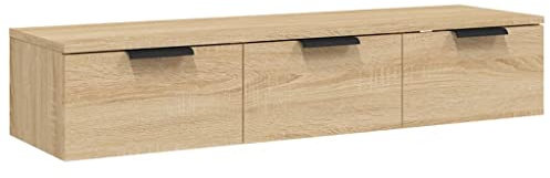 vidaXL Armoire Murale Étagère Flottante Armoire Suspendue Organisateur Meuble de Rangement Intérieur Chêne Sonoma 102x30x20 cm Bois d'Ingénierie