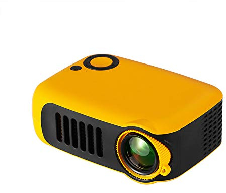 A2000 Mini-Projektor, tragbar, für Mobiltelefon, Smart Mini-Projektor, HD, 1080P, Household Children Home Theater Projektor (Größe: Black and White Classic) (Orange and Black Contrast)