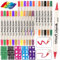 Acebwhtoy Tattoo Stifte Kinder,Glitzer Tattoo Set Kinder, 24 Farben Tatoostifte für Die Haut mit 116 Kindertattoos Hautfreundlich Aufkleber Schablonen für Geburtstage Party