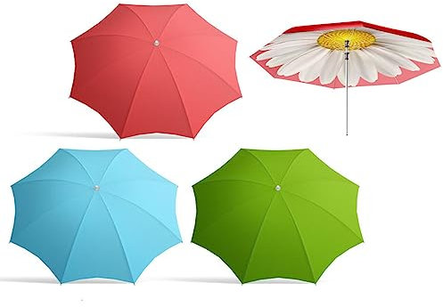 BigBuy Garden Sombrilla Liso Ø 140 cm
