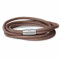 CHAMOON® Wickelarmband Damen - Braun Lederarmband, Charm Armband Magnetverschluss, 35,50 cm