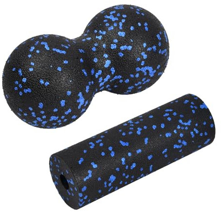 Jinlaili Pelotas para Masaje, Bola De Maní Masaje Bola, Juego de bolas de masaje para automasaje, Rodillo para liberación miofascial para Columna Vertebral, Entrenamiento de Fascia (Azul)