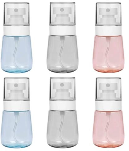 Lahviuu Botellas de Spray,6 pcs 30ml Pulverizadora Portátil Recargable Botes Spray Vacios,Atomizador Dispensadores de Líquidos,para Vacaciones,Viajes,Maquillaje,Limpieza,Desinfectante,Perfume