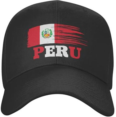 KWQDOZF Peruanische Peru-Flagge Baseballkappe für Männer und Frauen verstellbar Klassische Papa-Mütze Trucker-Kappe für Laufen Outdoor-Aktivitäten