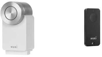 Nuki Smart Lock Pro (4a generazione), serratura intelligente con WLAN e Matter per accesso remoto e telecomando, apriporta elettrico, chiusura premendo un pulsante, estensione per Nuki Smart Lock