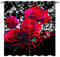 YUANZU Red Rose Curtains - Girls Flower Abstract Floral Water Droplets Print Pattern Eyelet Blackout Thermal Window Drapes for Bedroom Living Room Dining Room Office 2 Panels W117cm x D137cm