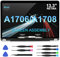 YUSE Pantalla de repuesto para MacBook Pro de 13.3 pulgadas A1706 A1708 finales de 2016 mediados de 2017 Retina EMC 3071 EMC 3163 EMC 2978 EMC 3164 2560x1600 A Full LED LCD (plateado)