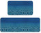 Blue Deep Ocean Küchen-Bodenmatte, 2 Sets – Stehtisch-Wäscheteppich, perfekt für Heimdekoration, Badezimmer, Fußmatte