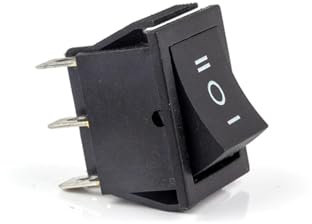 QMIQXIWS 1pcs 31X26mm Power Rocker Switch KCD4 2/3 Position Boat Button Switch Latching with Light16A 250VAC 20A 125VAC On-Off-on(Black Latching)