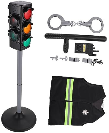ifundom 1 Set Verkehrspolizei Mini Verkehrsmodell Ampeln So Tun Als Ob Ampel Straßenschild Kostüme Verkehrsschilder Lichtspielzeug Ampelspielzeug Verkehrsspielzeug Stoff