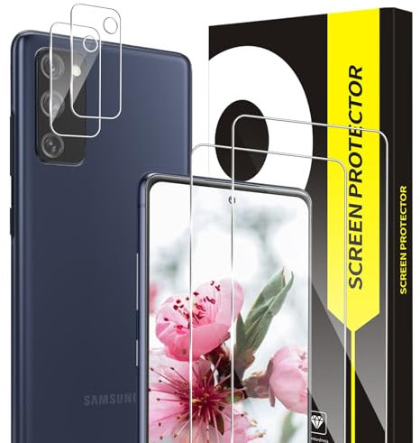 Bodyguard Schutzfolie für Panzerglas für Samsung Galaxy S20 FE 5G Schutzglas, 2+2 Stück 9H Härte 2.5D S20 FE Schutzglas+Linsenfolie, Anti-Kratzfest, Anti-Bläschen, HD-Klar S20 FE Displayschutzfolie