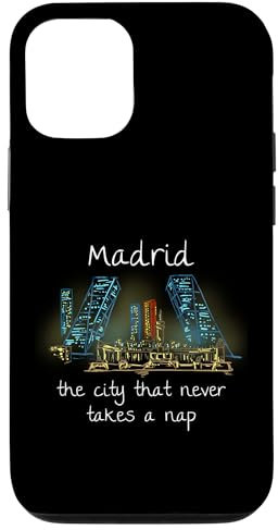Funny Madrid Spain Souvenir Hand Drawn Art Gift Case for iPhone 12/12 Pro