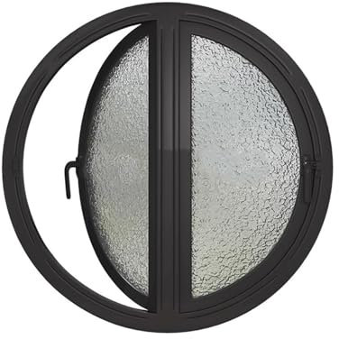 Ventanas Batientes Ventana Redonda Giratoria De 180°, Ventana Para Casa Móvil, Ventana Para Cobertizo Con Marco De Metal Y Aluminio, Ventana De Vidrio Templado De 5 Mm De Espesor Para Ático, Sótano Y