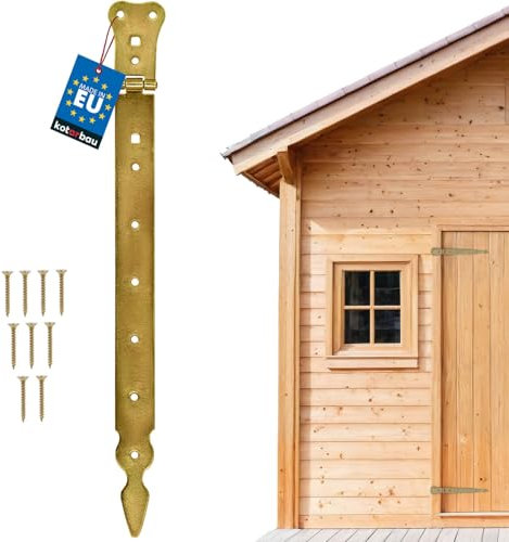 KOTARBAU® Scharniere 400 mm Scharnier verzinkter Stahl Türscharniere Gold Türband Schaniere Klappbar Gartentor Türscharnier Ladenband Türbänder Gartentorband Kreuzgehänge Torband