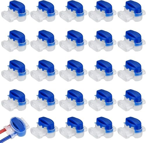 25 Pcs Waterproof Wire Connectors for Robotic Lawn Mowers Accessories, Waterproof Cable Connectors Electrical Wire Connector for Lawnmower Connector Outdoor Automower Irrigation Applications