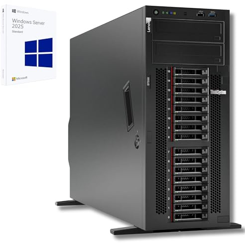 Lenovo Thinksystem ST550 XEON Silver 4208 Server bis zu 3,20 GHz 2 x 1 Tera SSD - 1 X 750 W - Win Server 2025 Standard 36 Monate Garantie (32 GB RAM)
