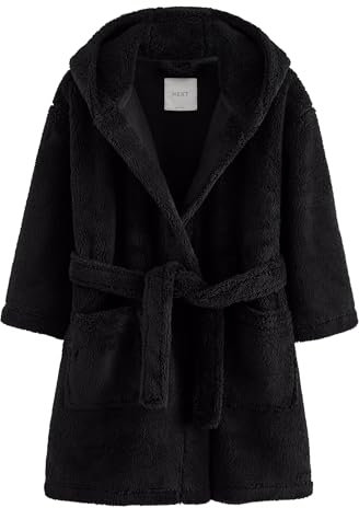 Next Ragazzo Vestaglia in pile Nero 7 Anni