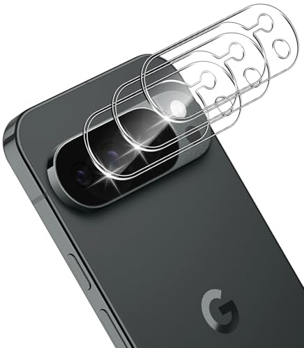 QULLOO Camera Lens Protector for Google Pixel 10 Pro XL, 3 Pack 9H Military Grade Shatterproof DurableTempered Glass, Anti-Scratch High Definition Camera Screen Protector, Case Friendly - Transparent