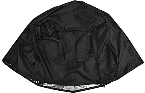 Qcwwy Housse de Protection pour Cage pour Animaux de Compagnie en Tissu Pare-soleil avec 2 Portes à Volet Roulant, Rideau de Protection Bloquant les Couvertures de Caisse pour Chien, étanche à (BLACK)
