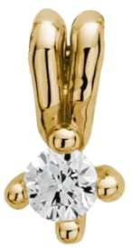 Lyomi Damen Anhänger 585/- Gold 0,9cm Glänzend Diamant Lab Grown gelb 0,10ct. 067340236-1