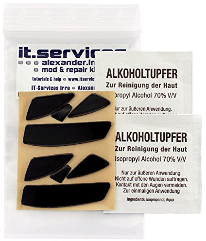 IT-Services Irro 2 Ensembles de Tapis-Souris Patins Convenable pour Souris de PC Logitech M705 Marathon, Incluant 2 tampons de Nettoyage