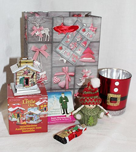 110667 Weihnachts Geschenktüte Nikolaus Teelicht Räucherhaus Räucherkerzen Mini Wichtel