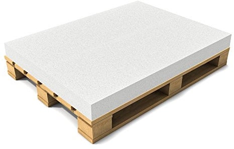 [neu.haus] Neuhaus Schaumstoff 120 x 80 x 10 cm Öko-Tex Standard Matratze Palettenauflage Palettenkissen Polster Weiß