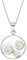 81stgeneration Frauen 925 Sterling Silber Kreis Drei Shiva Auge Muschel Anhänger Halskette, 46 cm