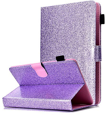 HereMore Funda Universal 8 Tableta, Carcasa Cubierta de Protección para iPad Mini, Samsung Galaxy Tab A 8/Tab S2 8.0/Tab E 8.0, Fire HD 8, Huawei MediaPad T3 8, Lenovo Tab3 8/Tab A8-50, Púrpura