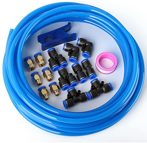 TAILONZ PNEUMATIC Azul 10mm OD 6.5mm ID Poliuretano PU Manguera de Aire Tubo Kit 10 Metros 32.8ft