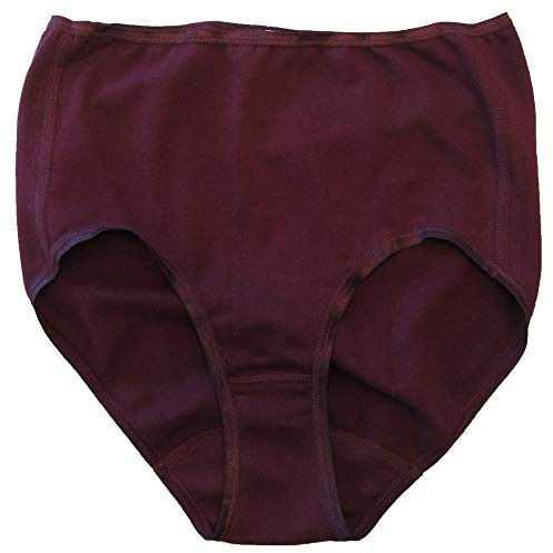 HERMKO 5011 Damen Taillenslip aus Baumwolle/Elastan, Maxi-Schlüpfer, Farbe:Bordeaux, Größe:36/38 (S)