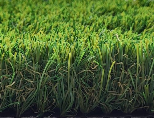 Hochwertige Kunstrasen Rasenteppich Soft für Garten - 200x50 cm - Florhöhe 33 mm - UV-Garantie 7 Jahre (DIN 53387) - Gewicht ca. 2867 gr/m²