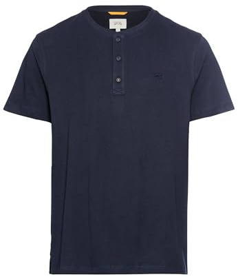 camel active Herren Henley T-Shirt mit Knopfleiste