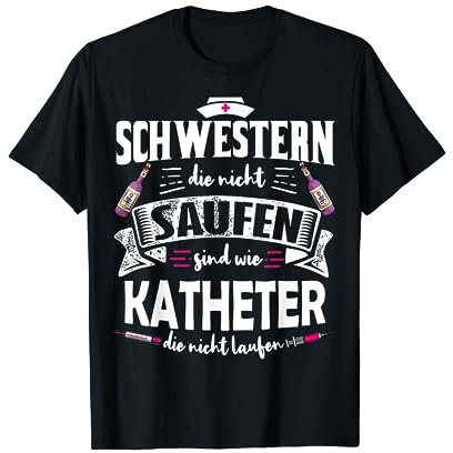 Lustige Pflegekraft Krankenschwester designs Damen Pflegekraft Krankenschwester Pflegerin T-Shirt Schwarz S Klassisches Pflegekraft Humor T-Shirt Kurzarm Crew-Neck 100% Baumwolle Einfarbig S